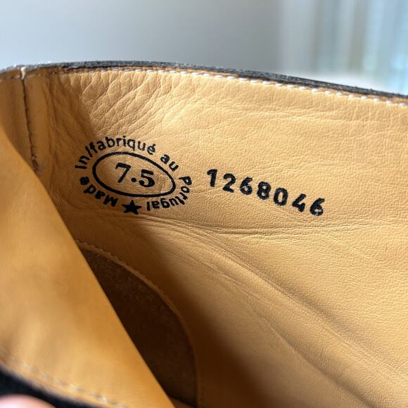 John Fluevog Elizabeth Black Leather Ankle Boots Sculpted Heel Women’s Size 7.5 - Picture 10 of 12